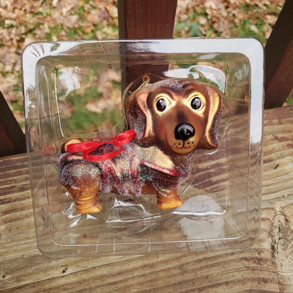 Z Gallerie glass dachshund